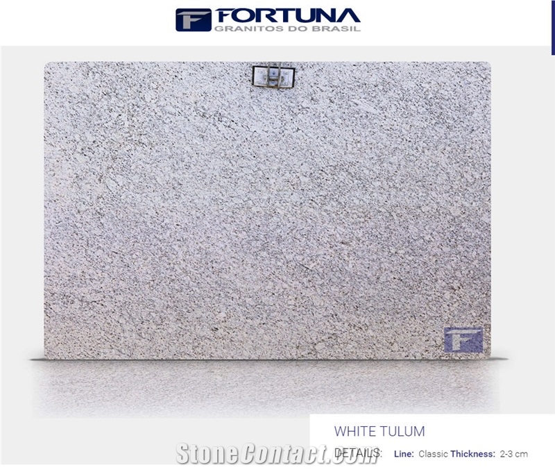 Blanco Tulum Slabs, White Tulum Granite