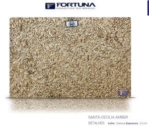 Santa Cecilia Amber Granite Slabs