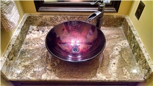 Neptuno Bordeaux Granite Vanity Top