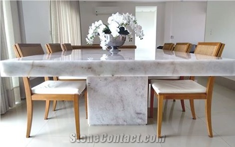 Crystal Luminato Lumix Marble Dinner Table Top