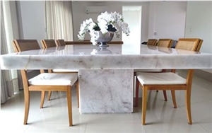 Crystal Luminato Lumix Marble Dinner Table Top