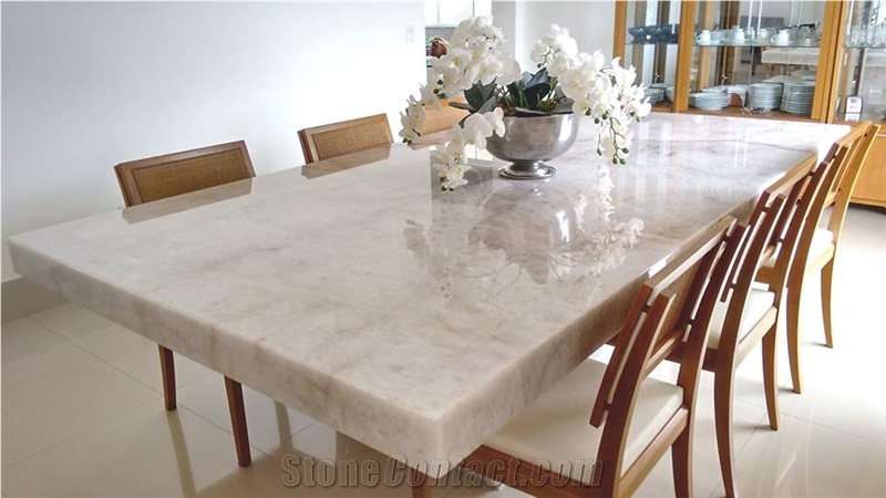 Crystal Luminato Lumix Marble Dinner Table Top