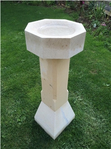 Solid Limestone Bird Bath Made from Bath Stone Solid Limestone Bird Bath Made from Bath Stone