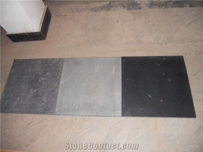 China Black Limestone Tile & Slab for Wall and Floor