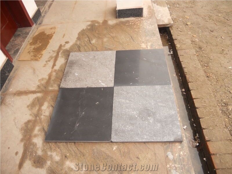 China Black Limestone Tile & Slab for Wall and Floor