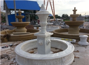 China Grey Granite Garden Fountains Exterior Fountains,Beige Marble Exterior Fountains