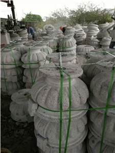 Gardens Series, China Grey Granite Flower Pot, Outdoor Garden Old Stone Flower Pots