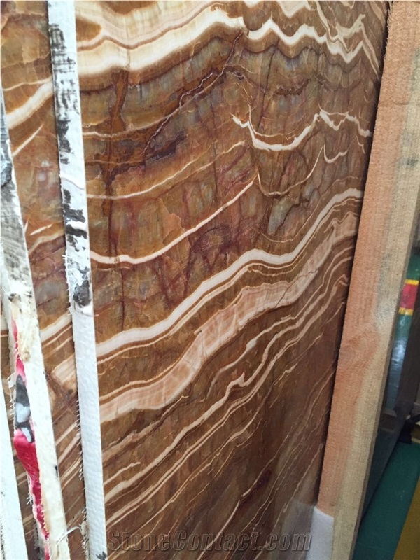 Iran Red Onyx Slabs & Tiles, Iran Brown Onyx Slabs for Niche Wall, Special Pattern Interesting Brown, Red Onyx