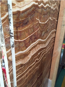 Iran Red Onyx Slabs & Tiles, Iran Brown Onyx Slabs for Niche Wall, Special Pattern Interesting Brown, Red Onyx