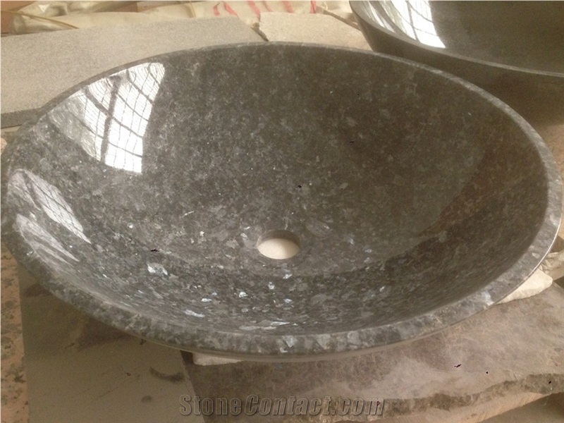 Cheapest Round Basin Granite,Blue Pearl Granite Basin,Blue Pearl Bd Round Basin,Round Granite Basin for Countertop,Basin for Bathroom & Kitchen,Round Granite Basin Factory