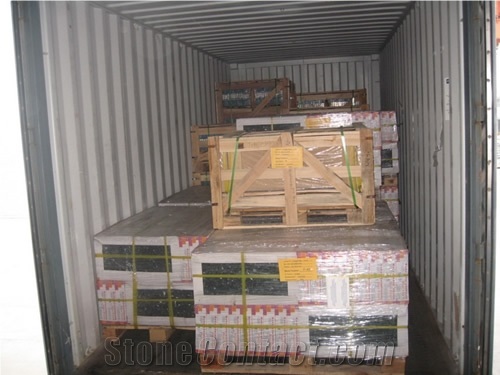 Exported to Germany Supermarket Black Galaxy Granite Tiles & Slabs ,Cheaper Price with Good Quality,Black Granite,India Granite for Cut to Size Slab