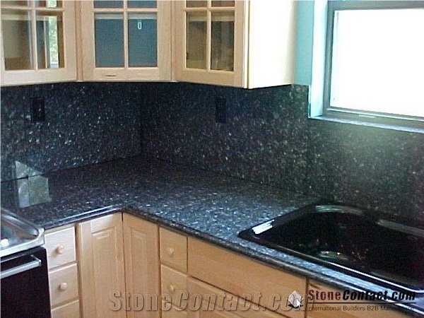 High Quality Blue Pearl Granite Kitchen Countertop/Labrador Blue Desktops/Polished Worktops/Norway Blue Granite/Natural Stone Tops