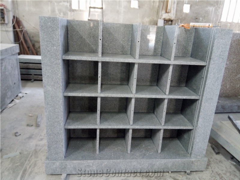 China G603 Granite Stone Cremation Family Mausoleums Design, Cemetery Crypts Columbariums Urn, Niches Cremation Columbarium