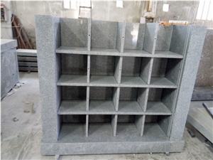 China G603 Granite Stone Cremation Family Mausoleums Design, Cemetery Crypts Columbariums Urn, Niches Cremation Columbarium