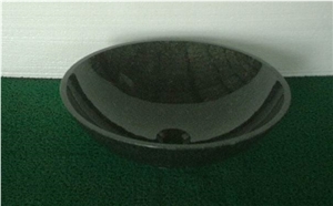 Natural Stone Granite Bathroom Wash Sinks, Kitchen Vessel Round Basins, Granite Round Sink, Outdoor & Indoor Polished Surface Wash Bowls Basins