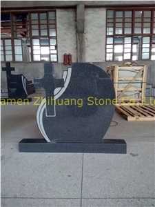 Cross Design Sesame Black Granite Head Mounument Cross Design Sesame Black Granite Head Mounument