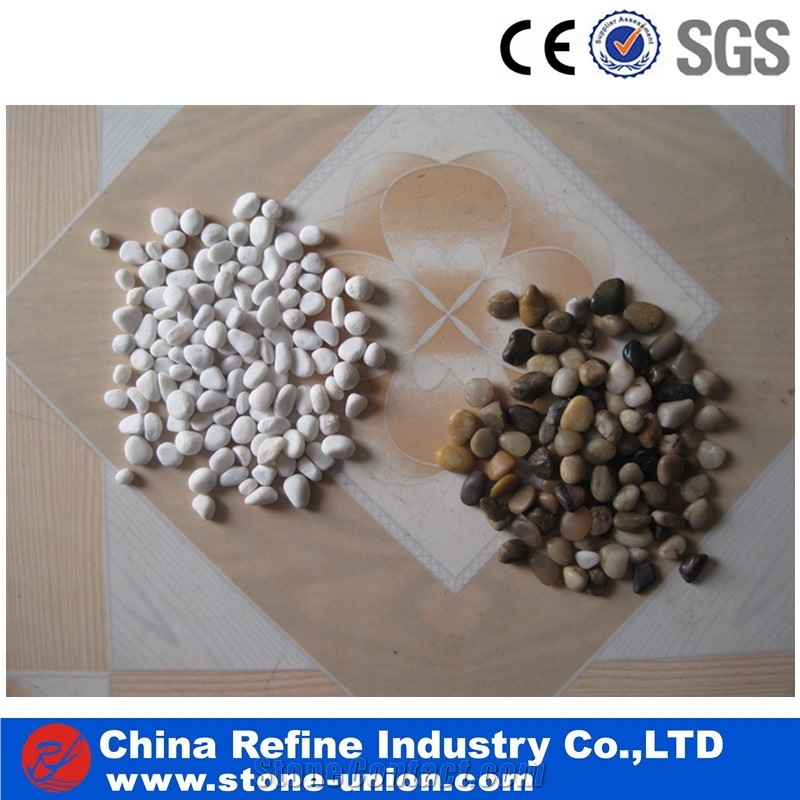 Black and White Beach Stone Pebble on Mesh, Pebble Mosaic Medallions, River Stone Pattern, Cobble Stone for Sale, River Cobble Pebbles Stone Wholesale