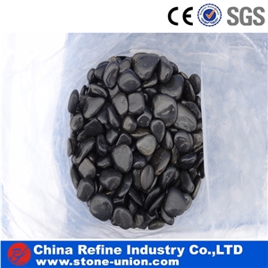 Black and White Beach Stone Pebble on Mesh, Pebble Mosaic Medallions, River Stone Pattern, Cobble Stone for Sale, River Cobble Pebbles Stone Wholesale