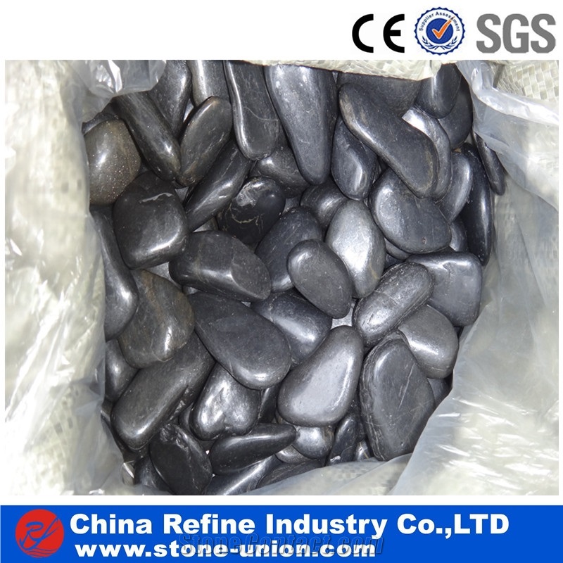 Colorful Tumbled Stone Pebble in Garden, Mixed Cobble Stone, River Cobbles, River Stone for Sale, Driveway Garden Stone