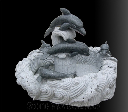 G633 Granite Western Style Water Fountain, Granite Fountain Statue,Floating Sphere Fountain,Handcarved Exterior Fountains for Garden Decoration