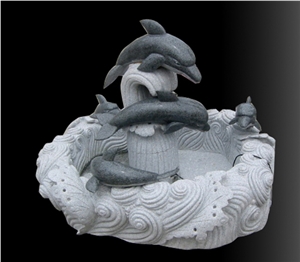 G633 Granite Western Style Water Fountain, Granite Fountain Statue,Floating Sphere Fountain,Handcarved Exterior Fountains for Garden Decoration