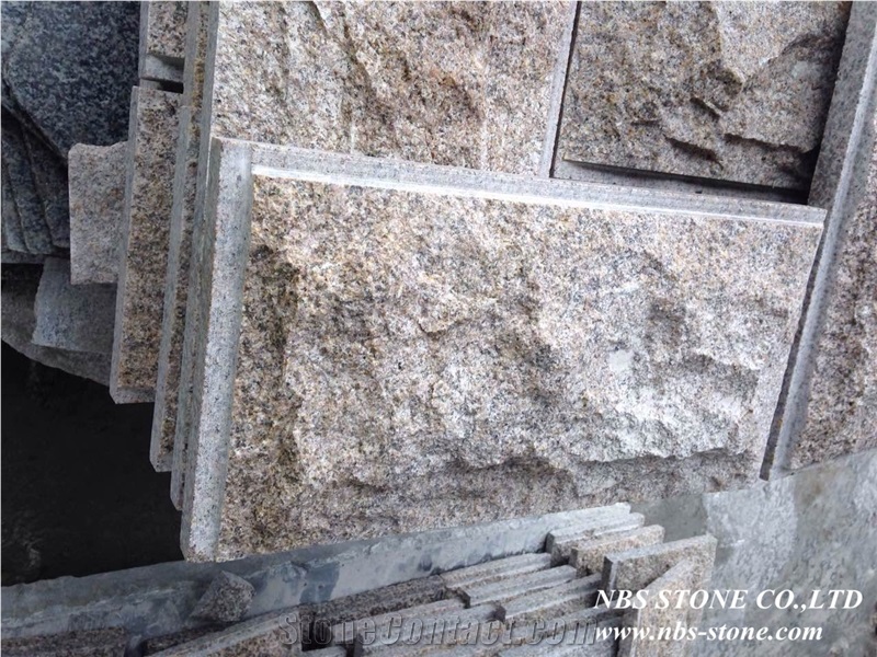 G682 Granite Mushroom Stone, China Yellow Granite Mushroomed Cladding