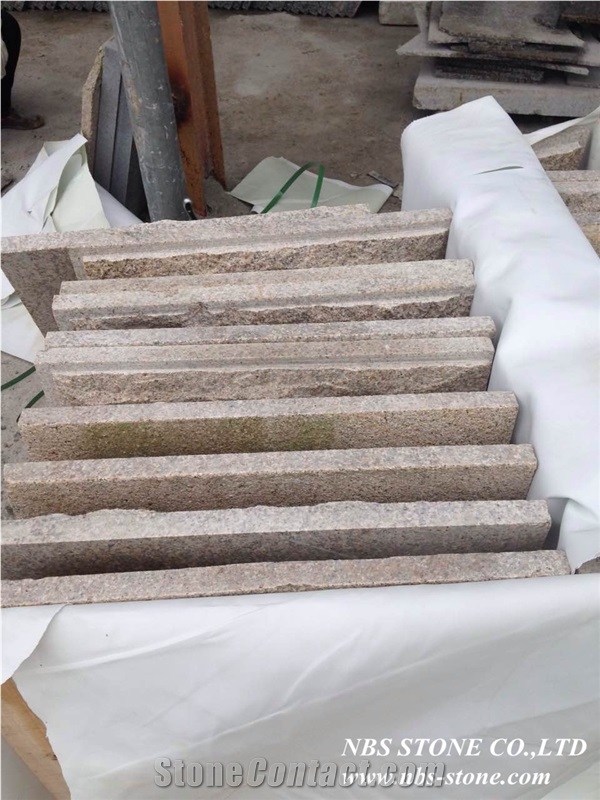 G682 Granite Mushroom Stone, China Yellow Granite Mushroomed Cladding