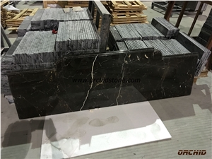 Chinese Brown Portor Gold Marble Table Top