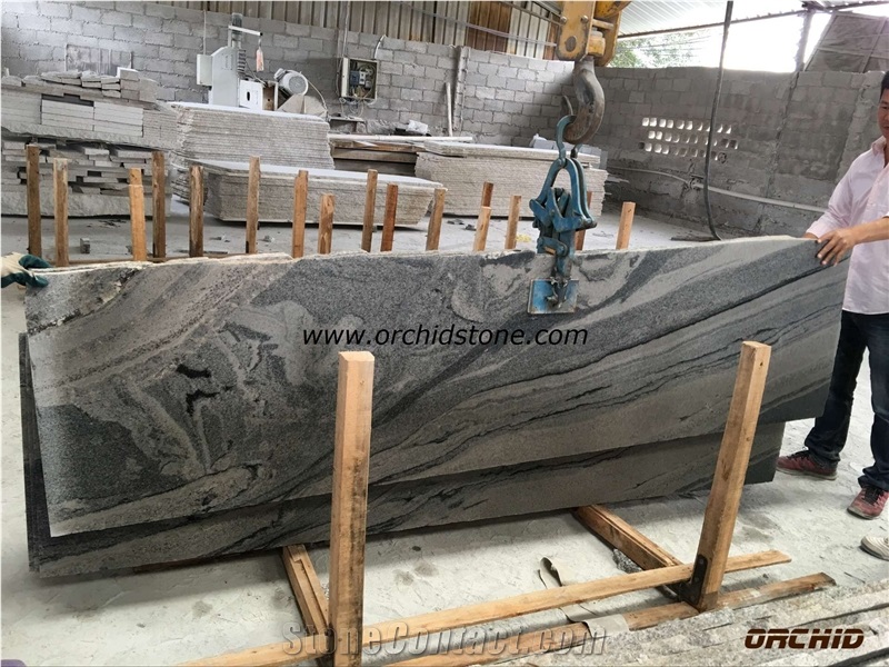 Polished Viscont White Granite Slab & Tiles