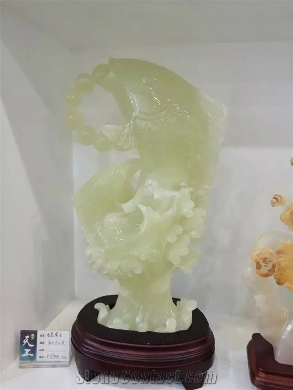 Green Onyx Carving Gifts,Onyx Flower Handicraft Carving,Green Onyx Carved Gifts
