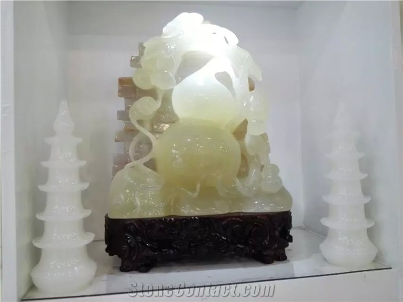 Green Onyx Carvings Gift,Green Jade Sculptures Crafts