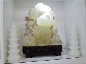 Green Onyx Carvings Gift,Green Jade Sculptures Crafts