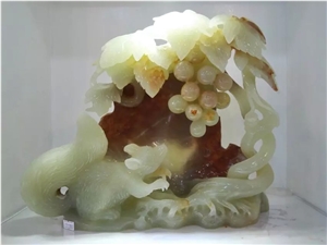 Green Onyx Tree Carving Crafts,Green Onyx Handcrafts Caving,Gift