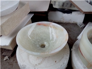 White Onyx Sink & Basins,Polished White Onyx Round Sinks,Wash Basins