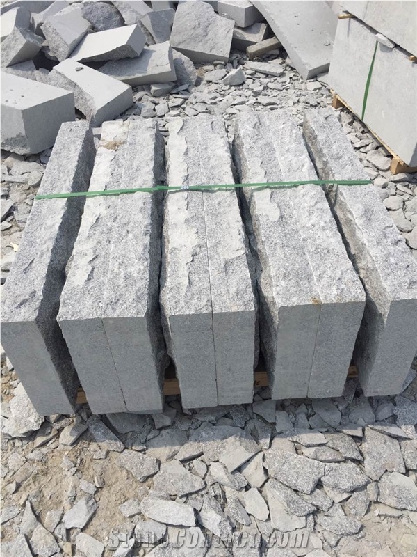 Factory Price Split Face Shandong Grey Granite Kerbstones /Curbs /Road Side Stone Mushroom Stone Surface