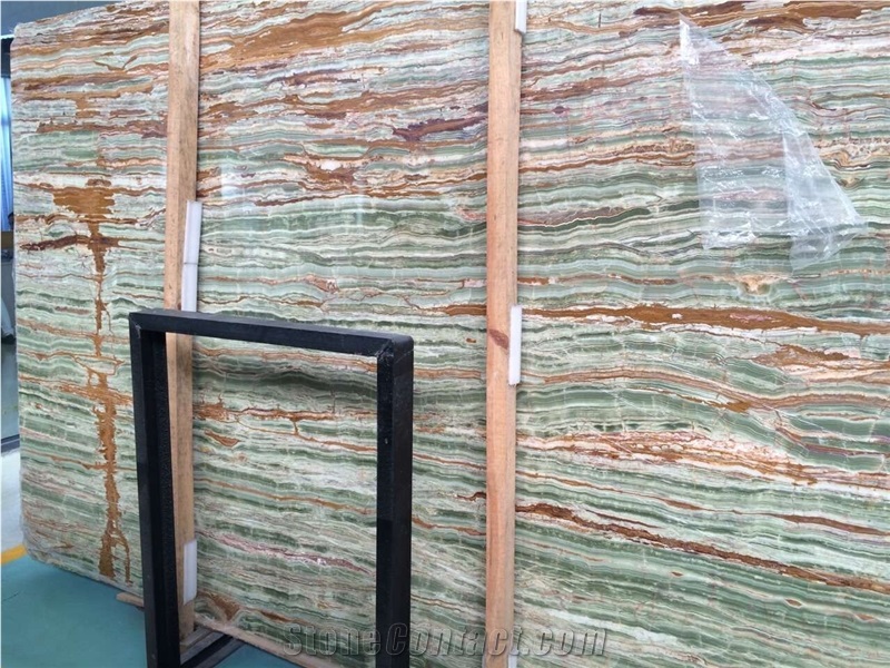 Onice Verde Smeraldo Onyx High Polished Slabs / Cut to Size .Onyx Tiles for Flooring