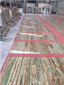 Onice Verde Smeraldo Onyx High Polished Slabs / Cut to Size .Onyx Tiles for Flooring