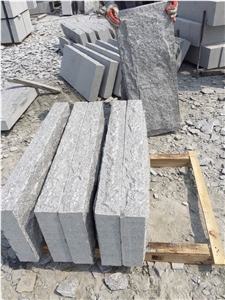 Shandong Grey Granite Split Face Mushroom Stone for Wall Cladding