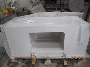 White Quartz Stone Bath Tops