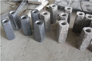 China Wholesale Poland G664 G654 Granite Tombstone Vases Flower Holders, Chinese Monumental Lanterns Supplier