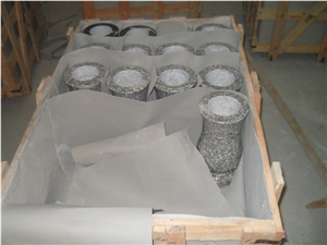 China Wholesale Poland G664 G654 Granite Tombstone Vases Flower Holders, Chinese Monumental Lanterns Supplier