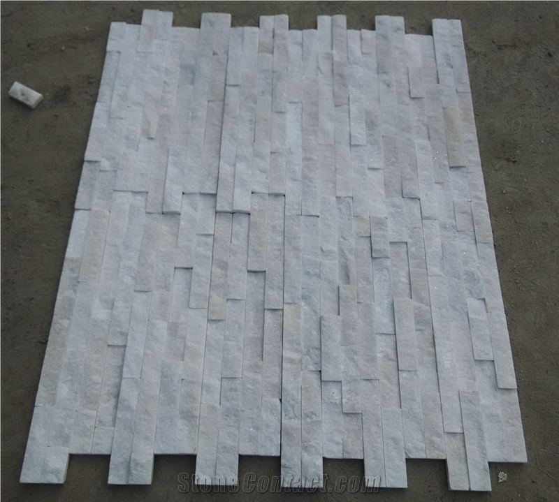 Cultured Stone Natural White Quartzite for Wall Cladding, Ledge Wall Cladding Panels