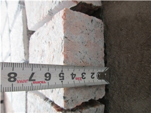 Split Surface Fan Pattern China Granite G654 and G562 Square Paving Stone, Mesh Cobbles Panel, Mesh Paving Stone Plate, Landscaping Patio Cube Stone
