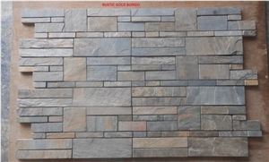 California Gold Slate Tiles & Slabs, Gold Slate Ledge, Gold Slate Borgo, Gold Slate Hand Cut, Yellow Slate Flooring Tiles, Walling Tiles