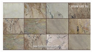 Indian Autumn Tiles,Indian Autumn Ledge, Indian Autumn Mosaic, Autumn Borgo and Indian Autumn Hand Cut
