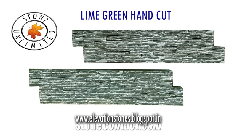 Lime Green Limestone Tiles, Lime Green Ledges, Lime Green Mosaics, Lime Green Limestone Flooring Tiles, Walling Tiles Hand Cut