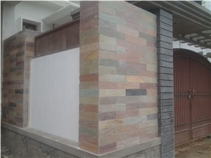 Lime Pink Limestone Tiles & Slabs,Lime Pink Mosaics, Lime Pink Ledges, Borgo Patterns, Lime Pink Hand Cuts