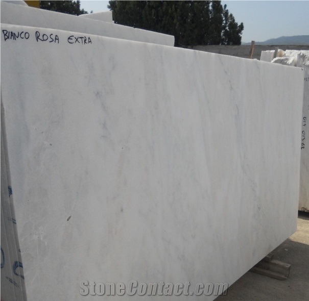 Mugla White, Bianco Rosa Extra Marble Slabs