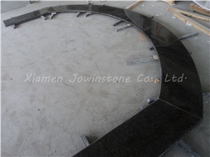 Polished Brazil Verde Ubatuba Granite Kitchen Top for Project, Green Granite Kitchen Top Export to Usa