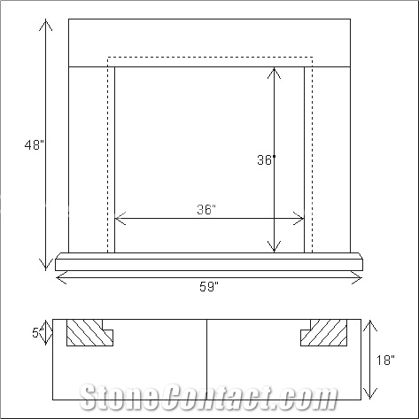 Polished / Honed Cream Marfil Marble Fireplace Fireplaces Mantel/Hearth/Design/Surround, British Style Fireplace